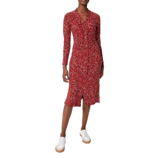 Brand new π HOBBS LONDON Hatty Printed Button Front π Dress Red Multi π