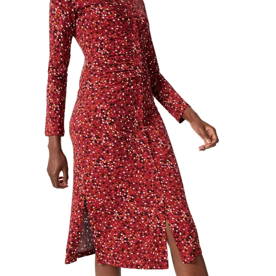 Brand new π HOBBS LONDON Hatty Printed Button Front π Dress Red Multi π - Image 4