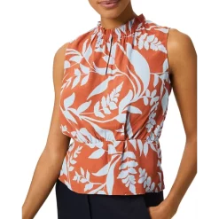 Flash Sale β¨ HOBBS LONDON Luciana Floral Sleeveless Blouse Brandy Snap Blue π