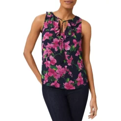 Wholesale 👍 HOBBS LONDON Darcey Floral Print Top Navy Multi 💯