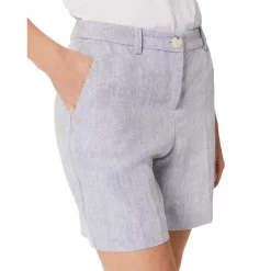 New 👍 HOBBS LONDON Maeve Linen Shorts Pale Blue ✔️