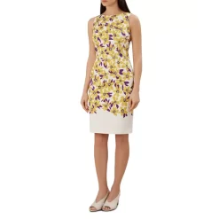 Promo 🎉 HOBBS LONDON Fiona Floral Sheath 👗 Dress Ivory Multi ⌛
