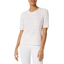 Best deal 🤩 HOBBS LONDON Eva Striped Tee White Pink 💯