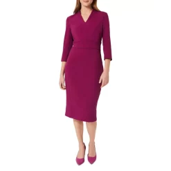 Buy ✔️ HOBBS LONDON Kim Sheath 👗 Dress Bright Plum 🔔