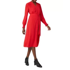 Best reviews of π HOBBS LONDON Violet Belted Midi π Dress Crimson Red π