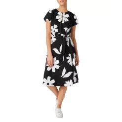 Best deal 𧨠HOBBS LONDON Regina Midi π Dress Black Ivory π