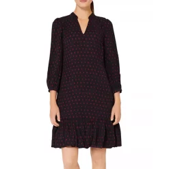 Wholesale 🌟 HOBBS LONDON Erin Square Print 👗 Dress Navy/merlot 🌟