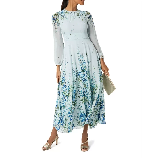 Best Pirce β¨ HOBBS LONDON Giselle Silk π Dress Pale Blue π - Image 2