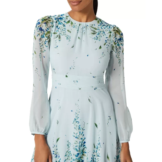 Best Pirce β¨ HOBBS LONDON Giselle Silk π Dress Pale Blue π - Image 5