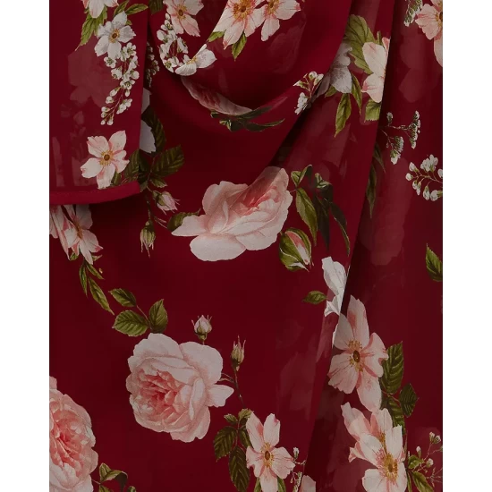 Deals β HOBBS LONDON Rosabelle Silk π Dress Burgundy Multi π - Image 8