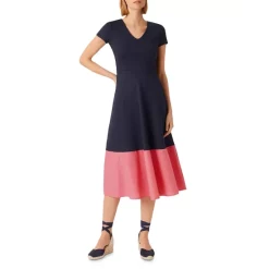 Promo 🥰 HOBBS LONDON Evangeline 👗 Dress Navy/rouge Pink 🔔