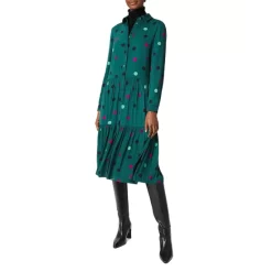 Hot Sale ✔️ HOBBS LONDON Nory Midi 👗 Dress Green Multi 🎉