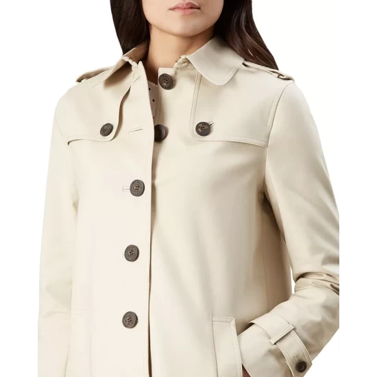 Top 10 β€οΈ HOBBS LONDON Chrissie Single-Breasted Trench π§₯ Coat New Neutral π― - Image 3