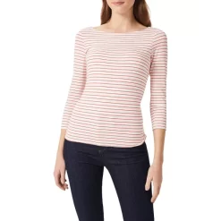Top 10 🎉 HOBBS LONDON Sonya Striped Top Ivory Coral 🎁