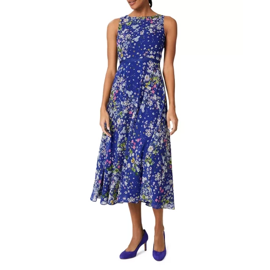 Outlet π HOBBS LONDON Carly Printed π Dress Coblat Multi π
