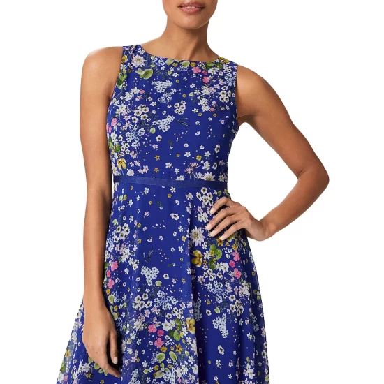 Outlet π HOBBS LONDON Carly Printed π Dress Coblat Multi π - Image 4