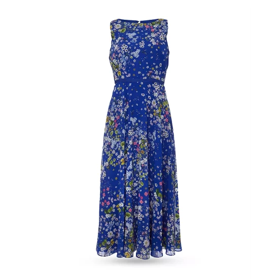 Outlet π HOBBS LONDON Carly Printed π Dress Coblat Multi π - Image 6