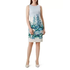 Brand new π HOBBS LONDON Hydrangea Sheath π Dress Blue Multi π