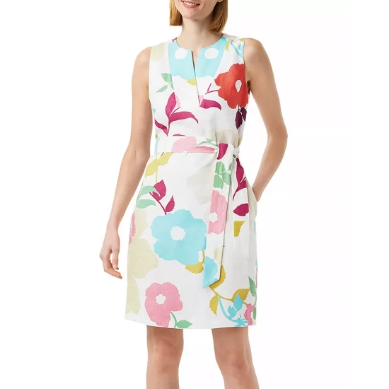 Coupon π HOBBS LONDON Daria Floral Linen Sheath π Dress White Multi π