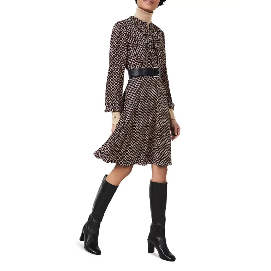 Promo π― HOBBS LONDON Jade Geometric Print π Dress Black Multi π₯ - Image 3