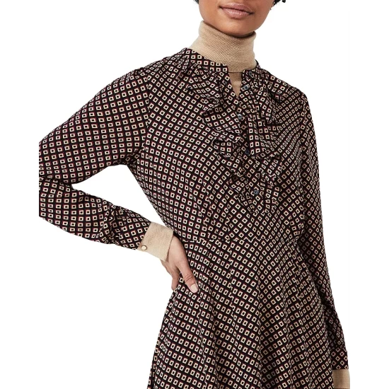 Promo π― HOBBS LONDON Jade Geometric Print π Dress Black Multi π₯ - Image 4