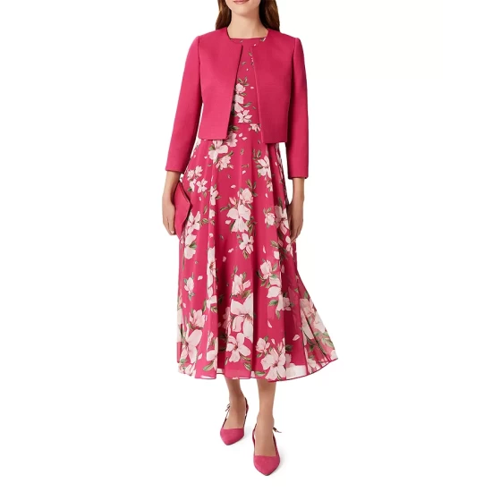Top 10 π HOBBS LONDON Carly Floral Print Midi π Dress Pink Multi β¨ - Image 2