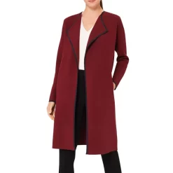 Top 10 ✨ HOBBS LONDON Bethan Open Front 🧥 Coatigan Burgundy 🌟