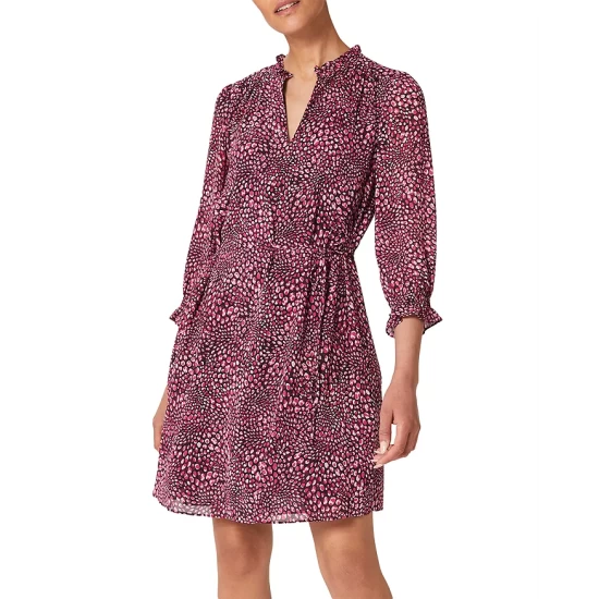 Top 10 π HOBBS LONDON Stefania π Dress Navy Raspberry π