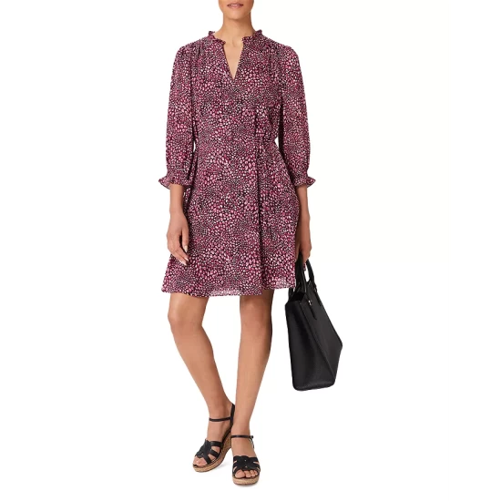 Top 10 π HOBBS LONDON Stefania π Dress Navy Raspberry π - Image 2