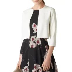 Cheap 🔥 HOBBS LONDON Ella Cropped Cardigan Ivory 🧨