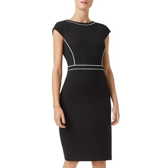 Cheap π HOBBS LONDON Cordelia Piped Sheath π Dress Black/ivory π