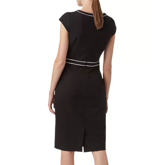 Cheap π HOBBS LONDON Cordelia Piped Sheath π Dress Black/ivory π - Image 3