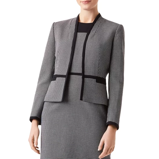 Deals π HOBBS LONDON Brianna Open-Front Jacket Navy Ivory π§¨