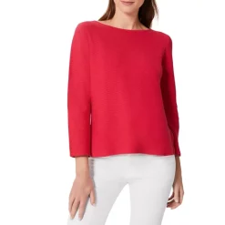 Best deal 🔔 HOBBS LONDON Beatrice Boat Neck Cotton Sweater Magenta Pink 👍