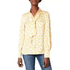 Cheapest 😀 HOBBS LONDON Beatrice Printed Blouse Ivory Yellow 🎉