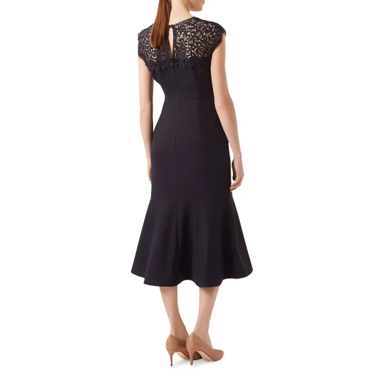 Hot Sale 𧨠HOBBS LONDON Cecilia Trumpet π Dress Navy βοΈ - Image 2