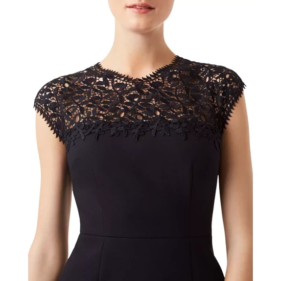 Hot Sale 𧨠HOBBS LONDON Cecilia Trumpet π Dress Navy βοΈ - Image 3