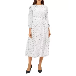 Deals 𧨠HOBBS LONDON Selena Pleated Polka Dot π Dress Ivory Navy π€©