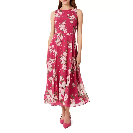 Top 10 π HOBBS LONDON Carly Floral Print Midi π Dress Pink Multi β¨ - Image 4