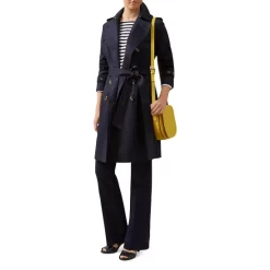 Cheap 👏 HOBBS LONDON Saskia Trench 🧥 Coat Blue 🛒