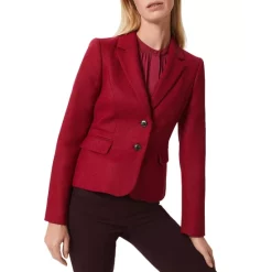 Top 10 👍 HOBBS LONDON Hackness Tweed Single Breasted Jacket Raspberry ❤️
