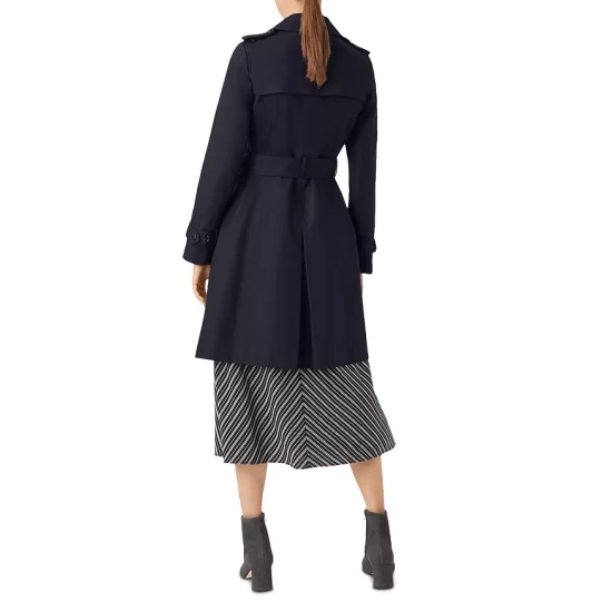 Cheap π HOBBS LONDON Petite Saskia Trench π§₯ Coat Navy π - Image 2