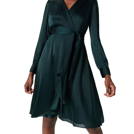 Discount π― HOBBS LONDON Sally V Neck π Dress Evergreen 𧨠- Image 4