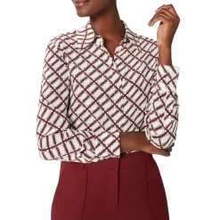 Best deal 🤩 HOBBS LONDON Eva Printed Button Front Silk 👚 Shirt Ivory Multi 🧨