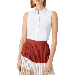 Hot Sale 💯 HOBBS LONDON HOBBS Vic Sleeveless 👚 Shirt White 🎁