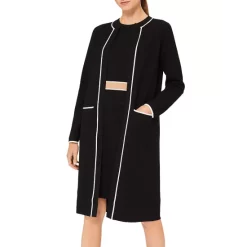 Buy 🤩 HOBBS LONDON Aria Long Cardigan Black/ivory 🎁