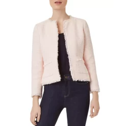 Coupon 👍 HOBBS LONDON Kathleen Tweed Jacket Pale Pink 😍