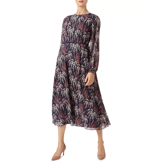 Cheap π₯° HOBBS LONDON Eden Tea π Dress Midnight Rose π