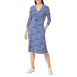 Best deal 👏 HOBBS LONDON Simmy Printed Midi 👗 Dress Blue Multi 🎁