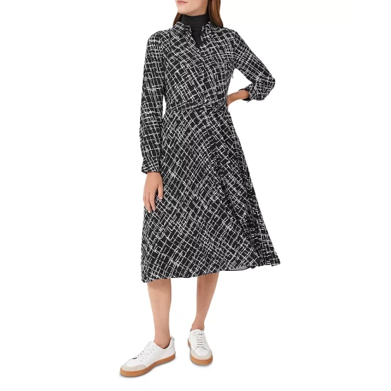 Hot Sale π HOBBS LONDON Laurenza Printed π Shirt π Dress Navy Ivory π - Image 3